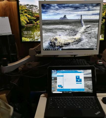 上下に並べてお仕事