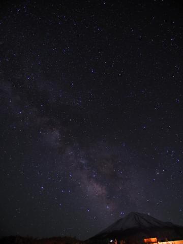 継子岳から銀河(40%に縮小)