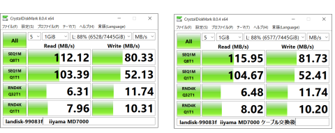 NASアクセス速度比較