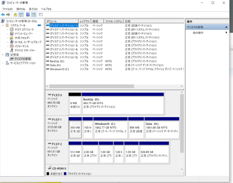 ボリューム名が表示されていない