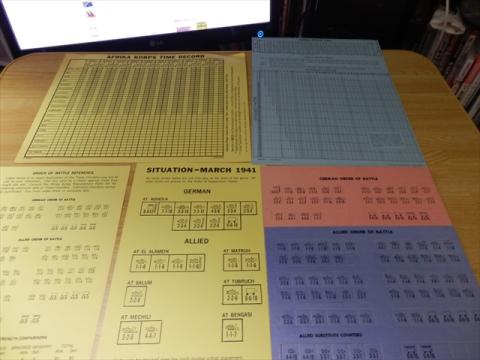 戦闘解決表、コマ(ボール紙製未使用)