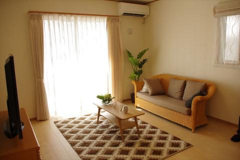 開放感のある明るいリビング。