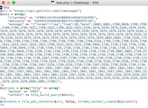 サーバー側プログラム(PHPで書きました、数字の羅列は覚えさせた赤外線信号)