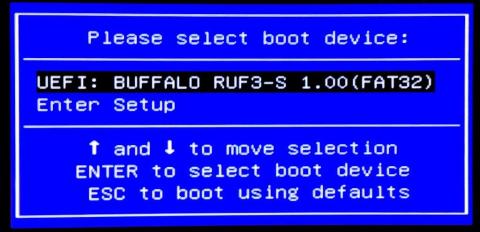 USBメモリからUEFIブート