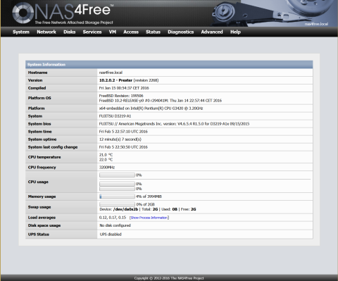 こんな感じでシステムインフォメーションが見れます。ちゃんと動いていますね!