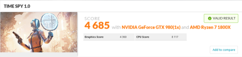 Time Spy 1800X score