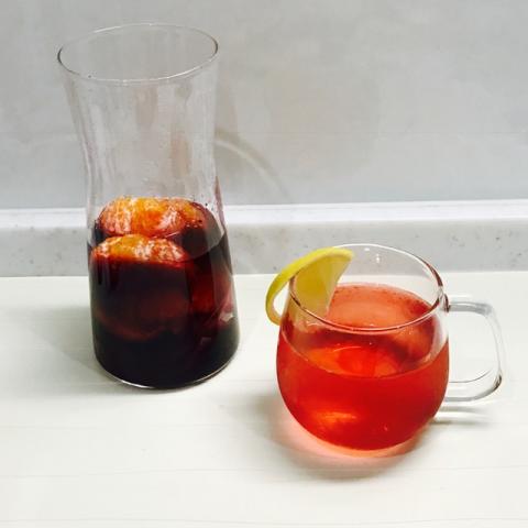 炭酸割できれいな色になりました