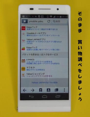 買い物調べを覗くだけです