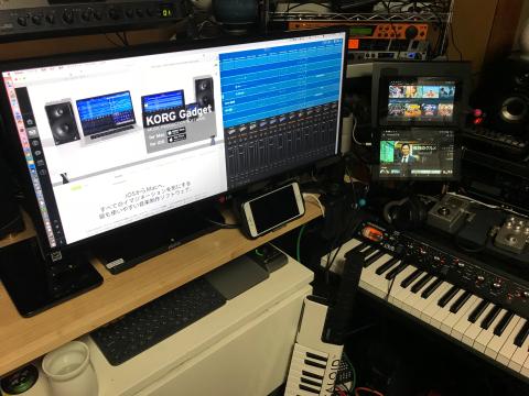 L型に配置したデスク