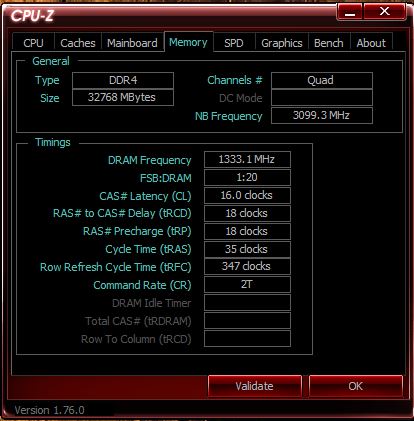XMPに変更後のMemory表示