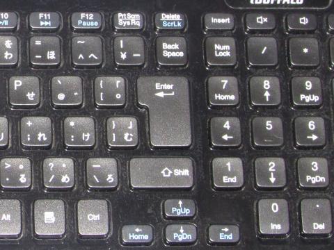 Deleteキーが使いづらいBUFFALO