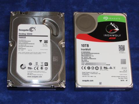 同じSegate製SSHDがあったので並べてみました