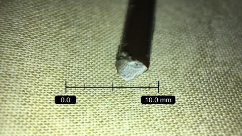 3.5mmの鉄棒 切断には時間がかかった