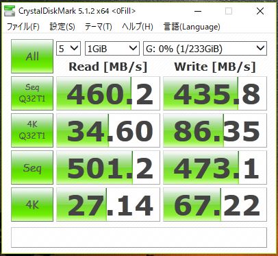 CrystalDiskmark画像