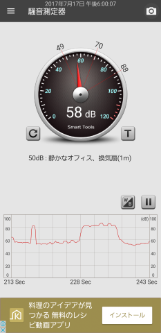連続動作時は89db