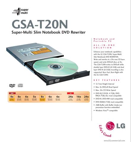 LG製GSA-T20Nのカタログ