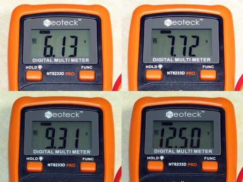 6V、7.5V、9V、12V