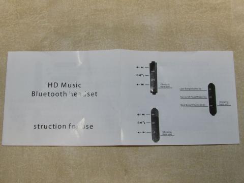 表が中国語、裏が英語のマニュアル