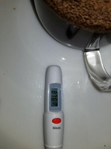 お湯の温度は90度前後で