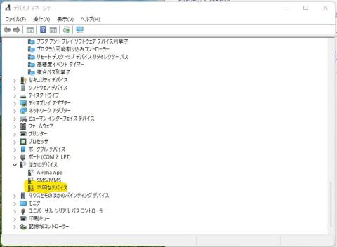 不明なデバイスとなってるのがWireless