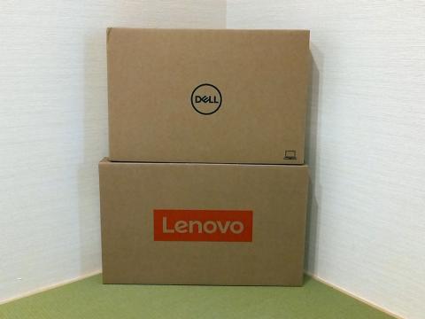 外箱は気持ちLenovoの方が大きい