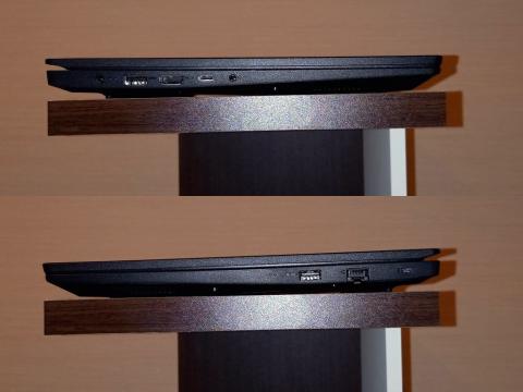 左サイドは電源・USB・HDMI・USB-TypeC