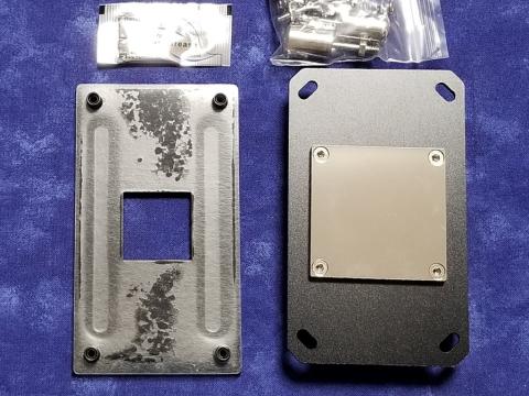 CPUブロックのCPU接触面、切れな鏡面加工です