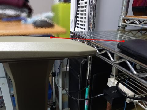 キーボード前面の高さぐらいが使いやすい