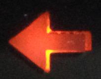 オーバーフローすると矢印が点灯する