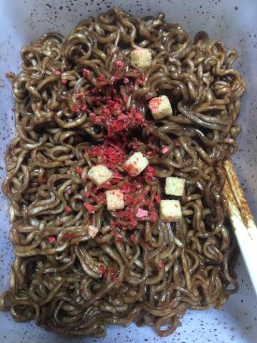 かやくを加えたところ