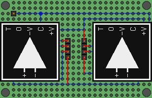 実体配線図(表面)表面の配線は赤