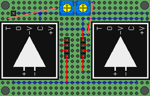 表面(赤は裸電線、オレンジ色は被覆電線)