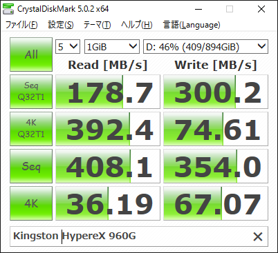 非常中と常駐での性能差