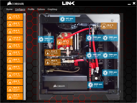 Commander PROで水温からのファン制御にしてます