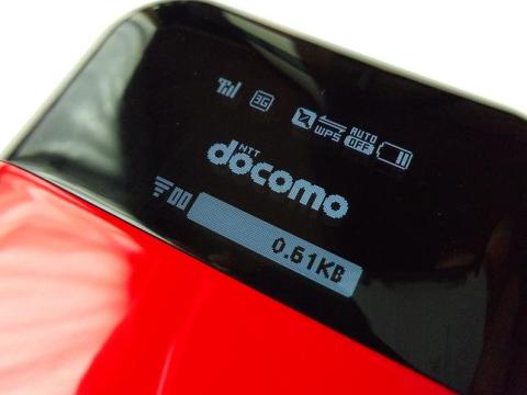 表示画面では通信方式や Wi-Fi の接続状況にデータ通信量などを確認することができる