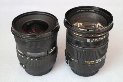 左:10-20mm 右17-50mm(本レンズ)