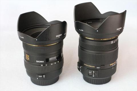 シャープなデザインのフード