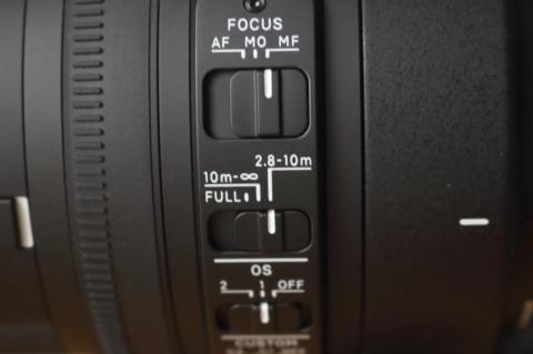 上から、FOCUSモード、AF範囲