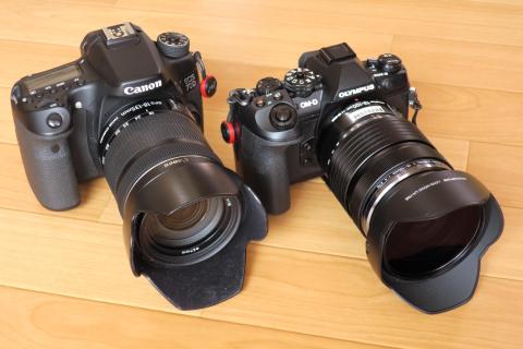 左:EOS 70D 右:E-M1 Mark II