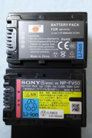 容量は、純正に対して