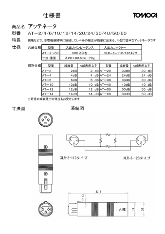 アッテネーター 仕様書