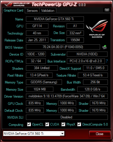 GTX560TiのGPU情報
