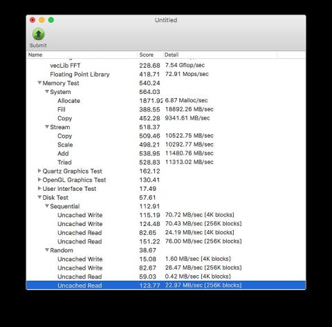 換装前のベンチマーク