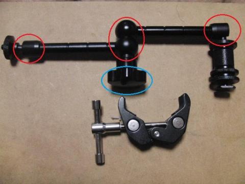 写真7 稼働箇所(赤丸)と工程ネジ