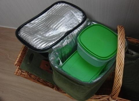 コーデュロイの保冷バッグ