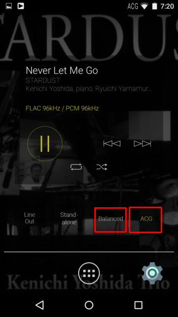 通常バランス⇔ACGの切替