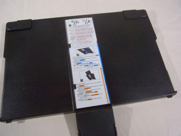 どこまで倒せるかの説明は紙が挟んである