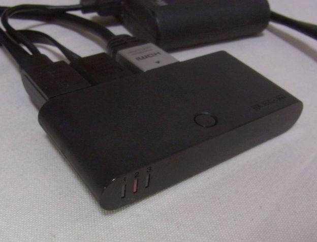 選択している入力にはLEDが点灯←眩しくない