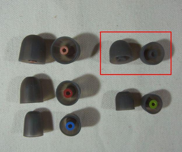 STAR シリコン イヤーチップ(囲みは当初装着チップ)