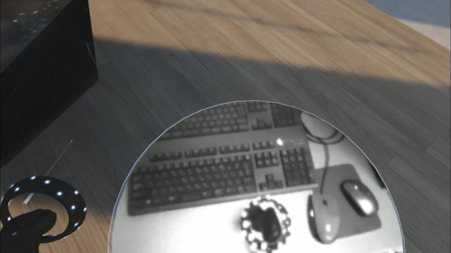 VR空間で「懐中電灯」を使って、リアル空間を描出してみた